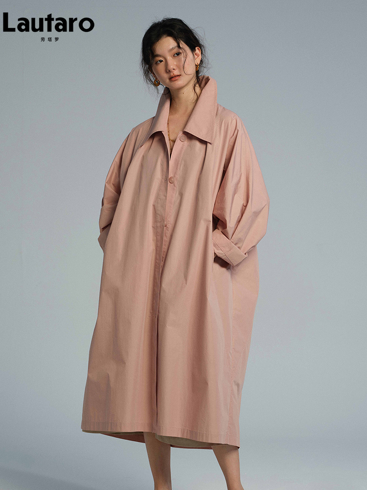 Lautaro Spring Autumn Long Ove - Trench Coat Formal บทวิจารณ์และราคา