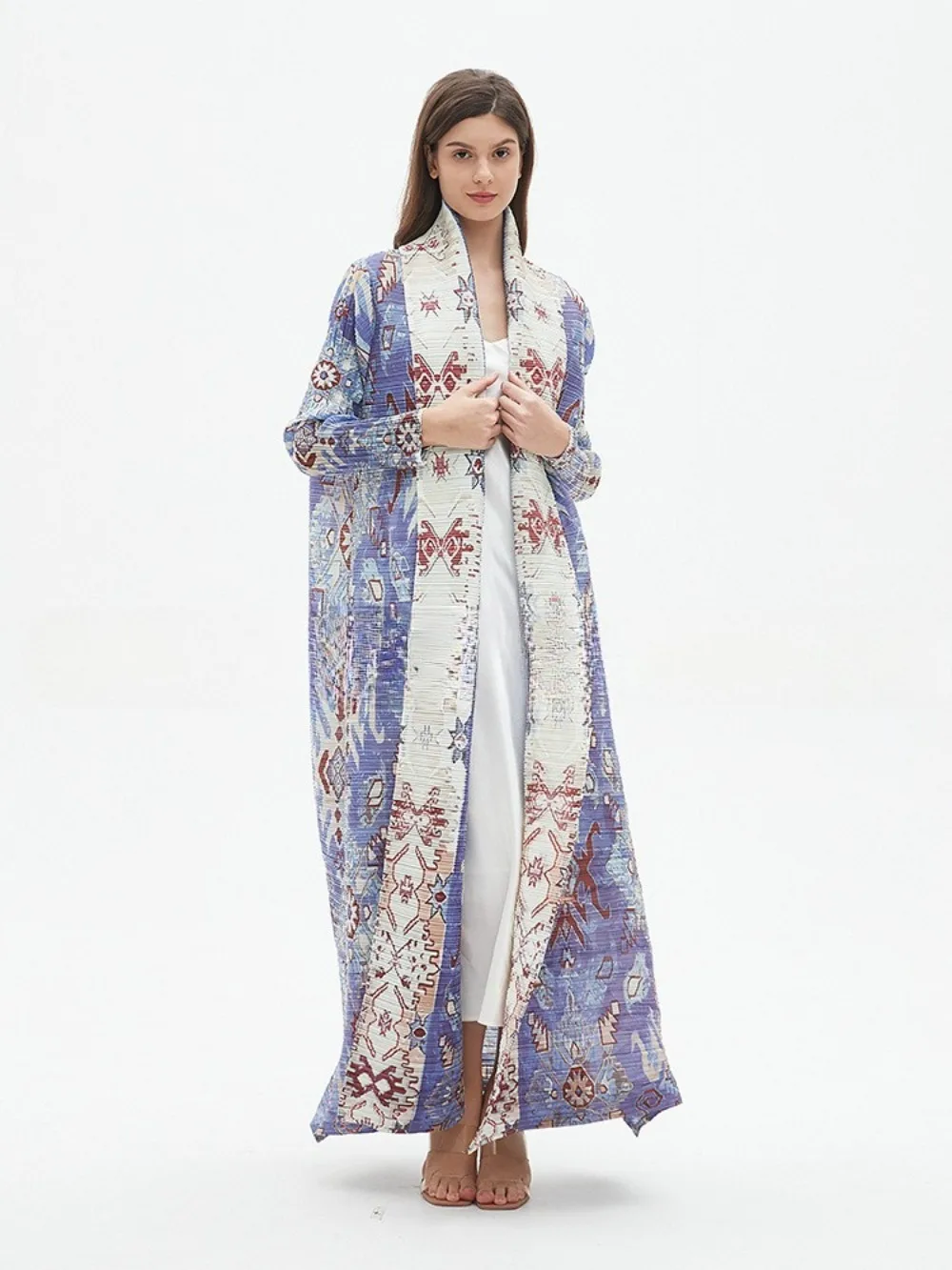 Miyake Pleated Abaya Vintage P - Trench Coat Formal บทวิจารณ์และราคา