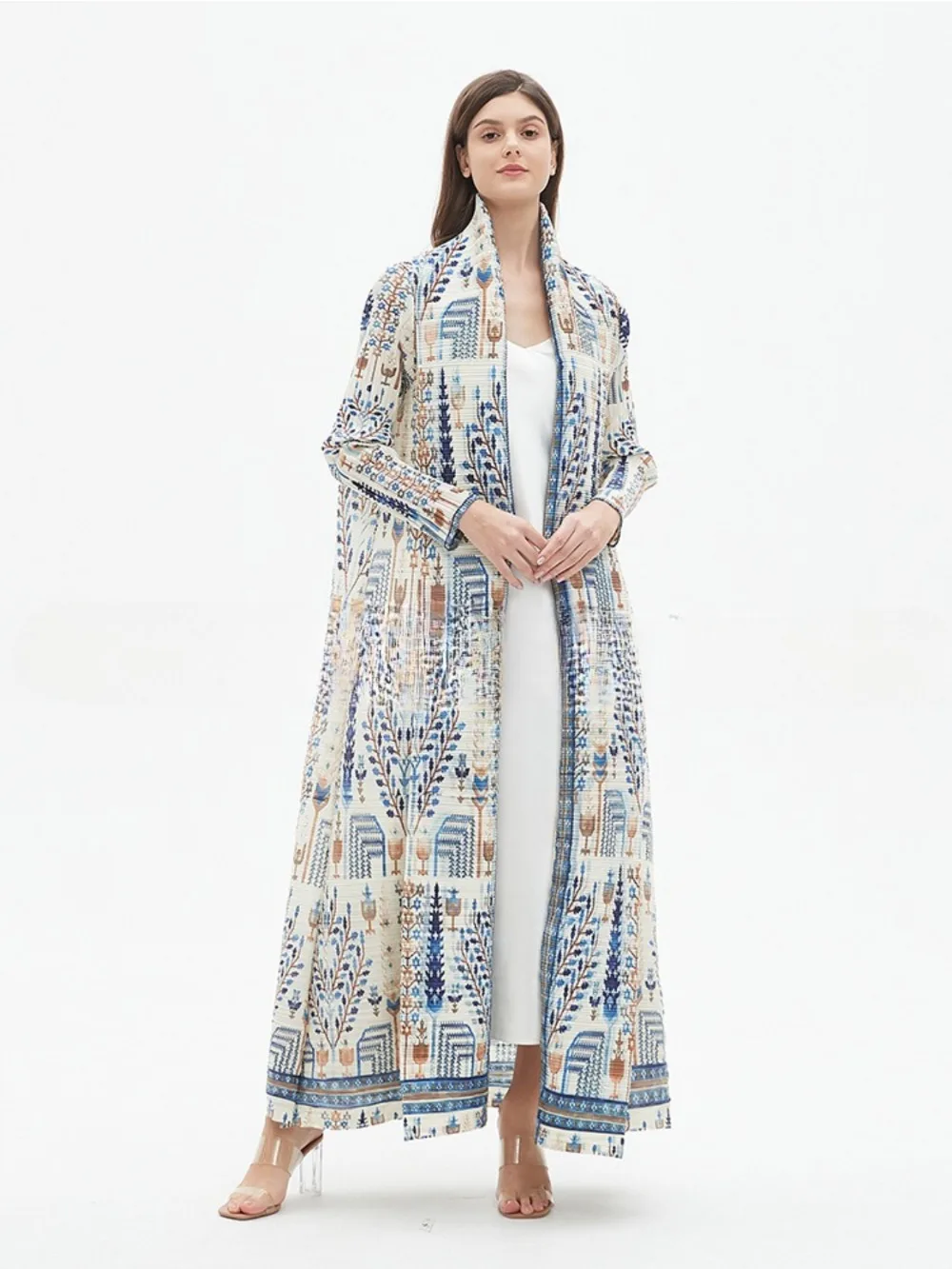 Miyake Pleated Abaya Vintage P - Trench Coat Formal บทวิจารณ์และราคา