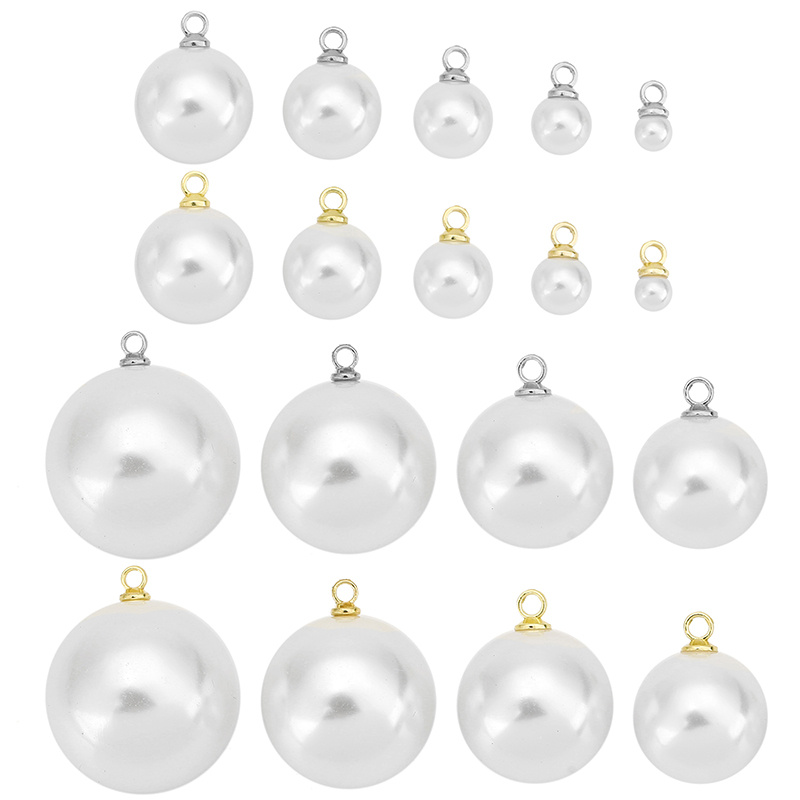 20pcs Imitation Pearl Beads Ea - Pearl Earring Stud บทวิจารณ์และราคา