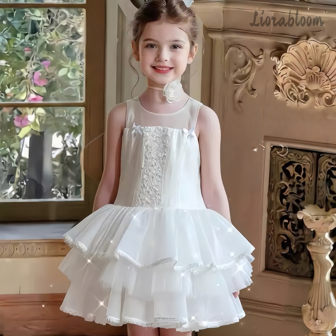 Girls' White Embroidered Forma - Formal Wear Gowns For Women บทวิจารณ์และราคา