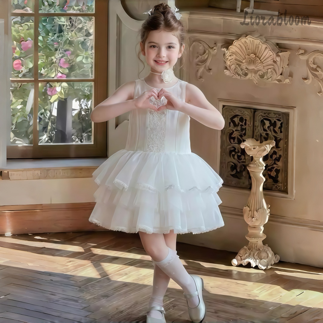 Girls' White Embroidered Forma - Formal Wear Gowns For Women บทวิจารณ์และราคา