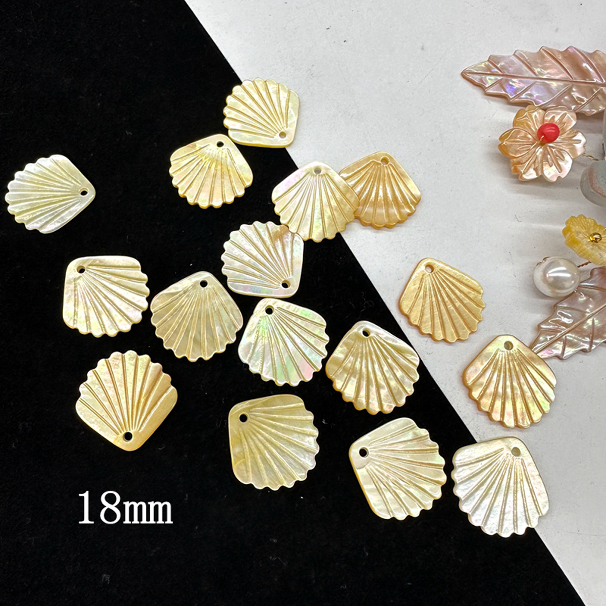 5Pcs Shell Beads With Hole Nat - Pearl Earring Stud บทวิจารณ์และราคา