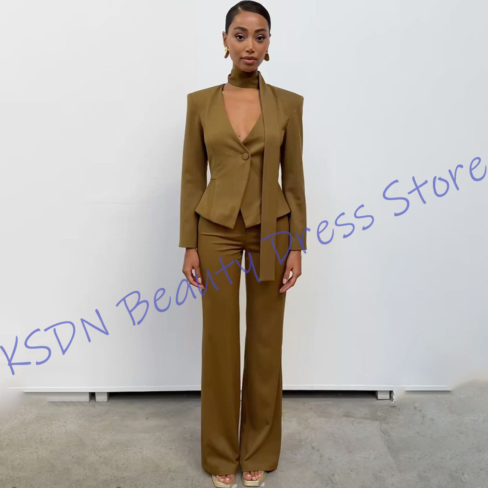 Elegant Camel Brown Women's 2- - Women Formal Wear Shirt And Pant บทวิจารณ์และราคา