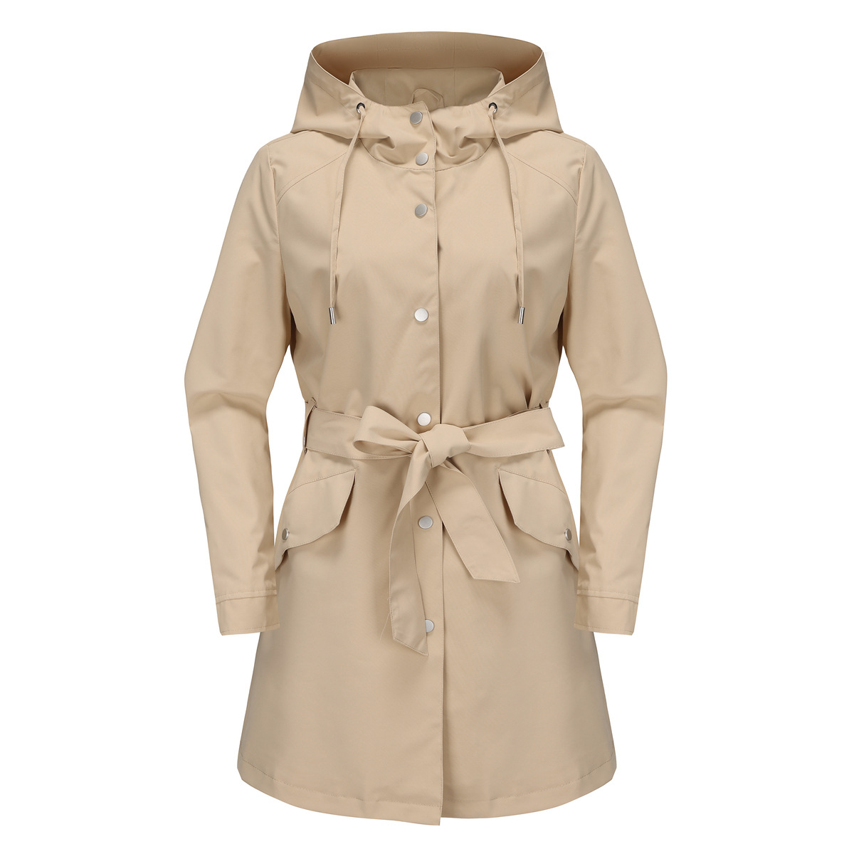 Spring Autumn New Hooded Water - Trench Coat Formal บทวิจารณ์และราคา