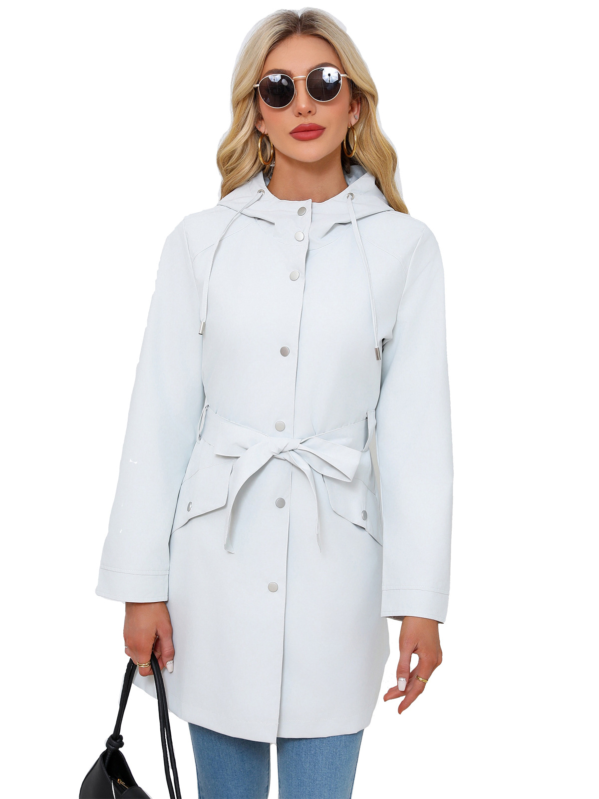 Spring Autumn New Hooded Water - Trench Coat Formal บทวิจารณ์และราคา
