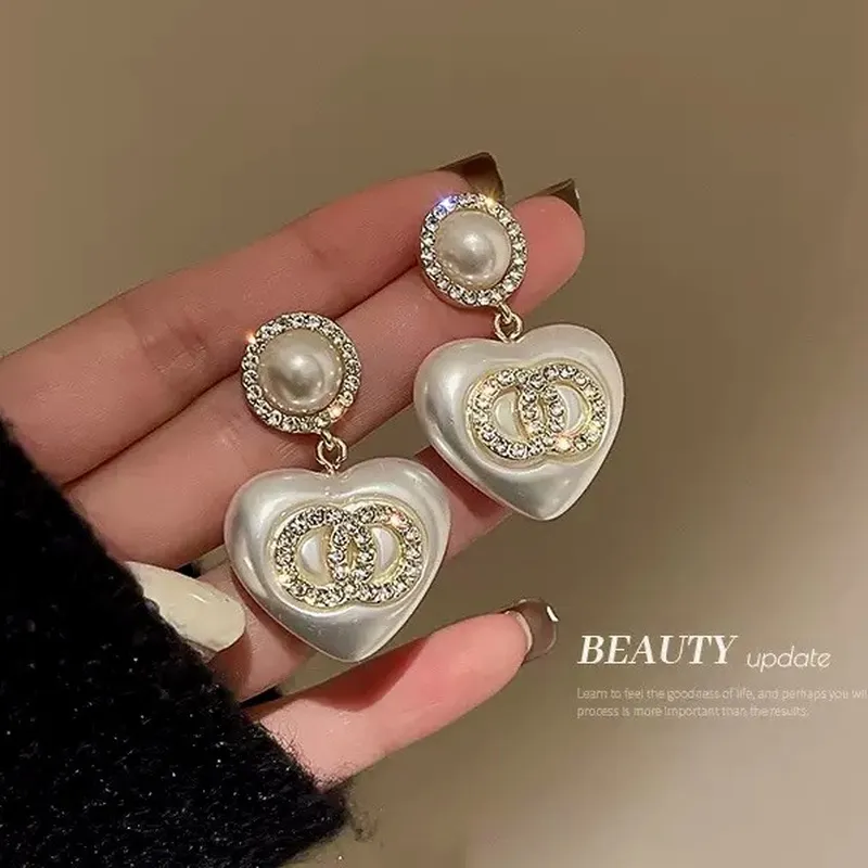 2026 Silver Needle French Diam - Pearl Earring Stud บทวิจารณ์และราคา