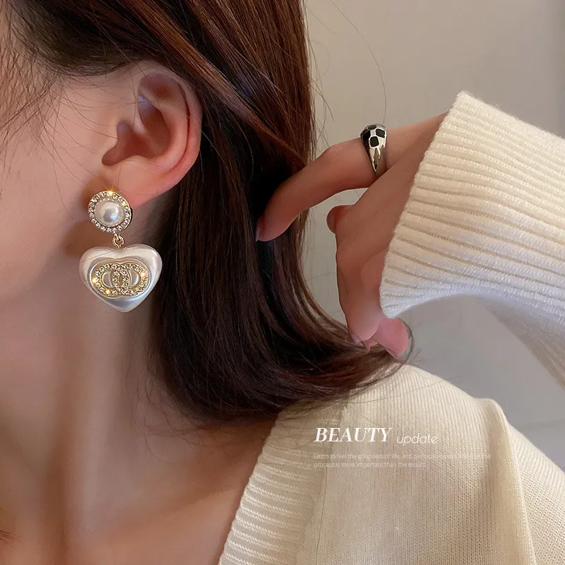 2026 Silver Needle French Diam - Pearl Earring Stud บทวิจารณ์และราคา