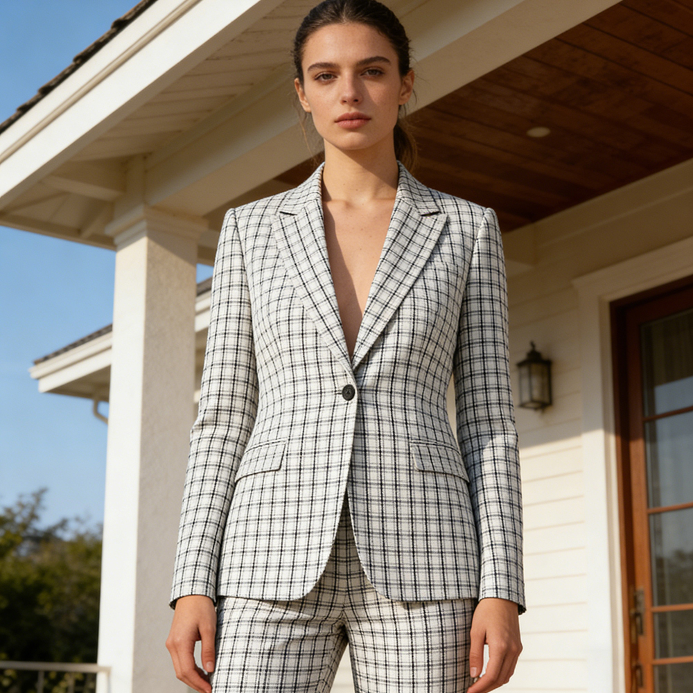One-Button Women's Suits Luxur - Blazer Set Women Formal บทวิจารณ์และราคา