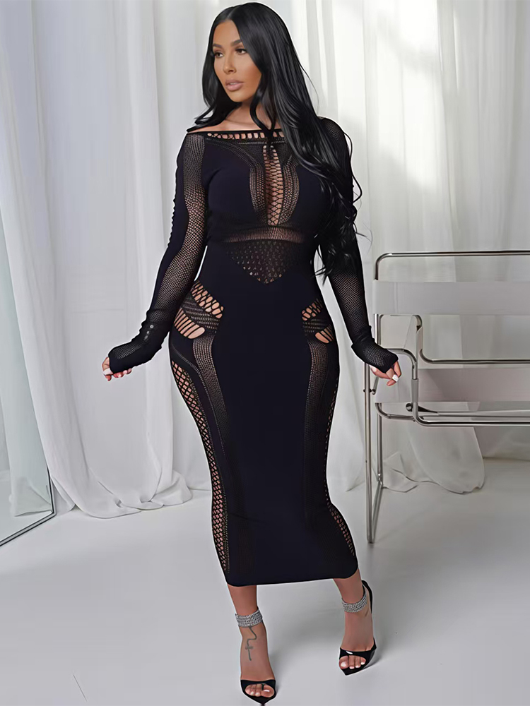 Women's Sexy Mesh Dress Long S - Formal Wear Gowns For Women บทวิจารณ์และราคา