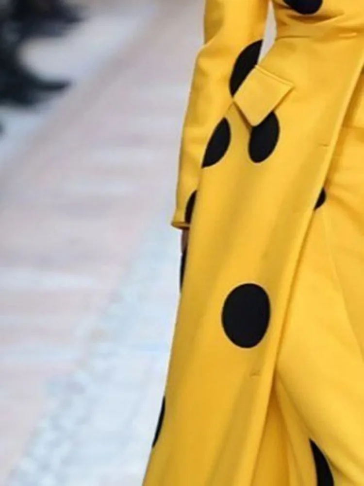 Gymystars Polka-Dot Woolen Coa - Trench Coat Formal บทวิจารณ์และราคา