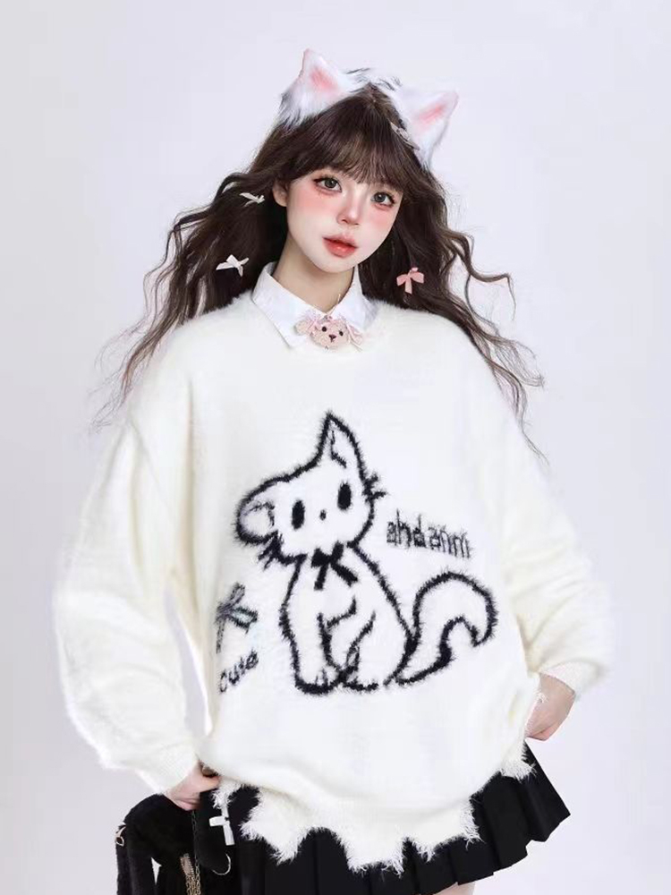 Japan Kawaii Sweet Sweaters Wo - Cashmere Sweater Formal บทวิจารณ์และราคา