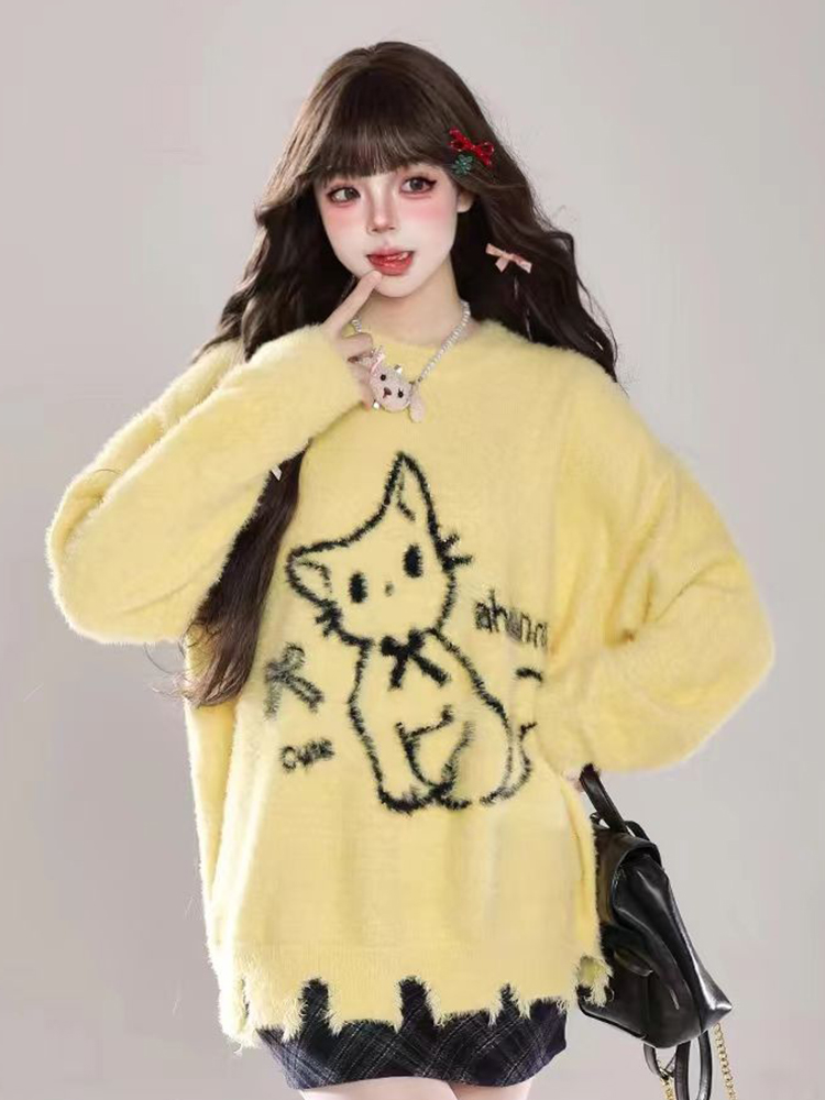 Japan Kawaii Sweet Sweaters Wo - Cashmere Sweater Formal บทวิจารณ์และราคา