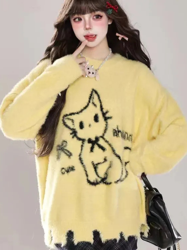Japan Kawaii Sweet Sweaters Wo - Cashmere Sweater Formal บทวิจารณ์และราคา
