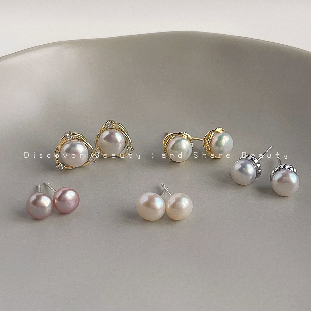 DIY accessories Personality sm - Pearl Earring Stud บทวิจารณ์และราคา