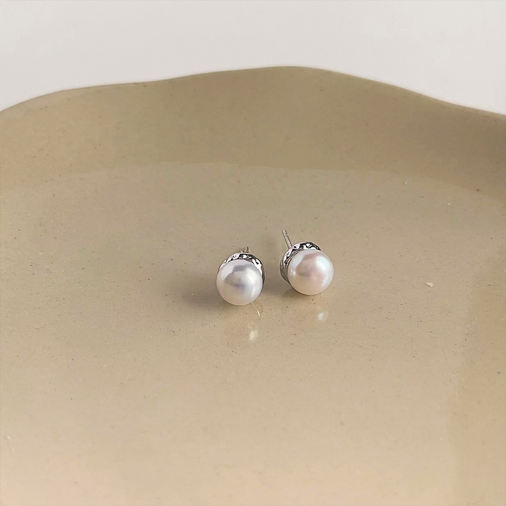 DIY accessories Personality sm - Pearl Earring Stud บทวิจารณ์และราคา