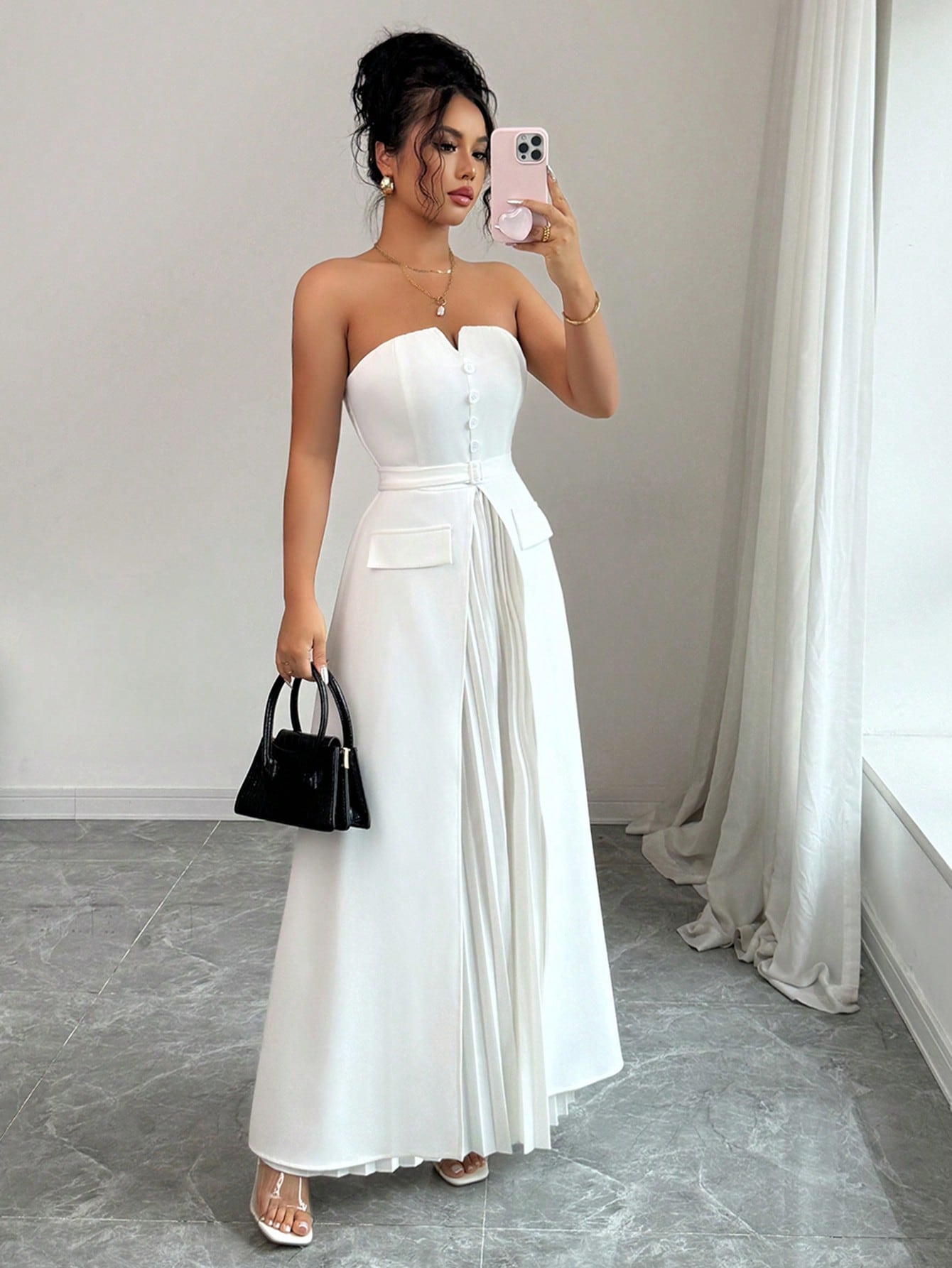 Women's White Strapless Maxi D - Formal Wear Gowns For Women บทวิจารณ์และราคา