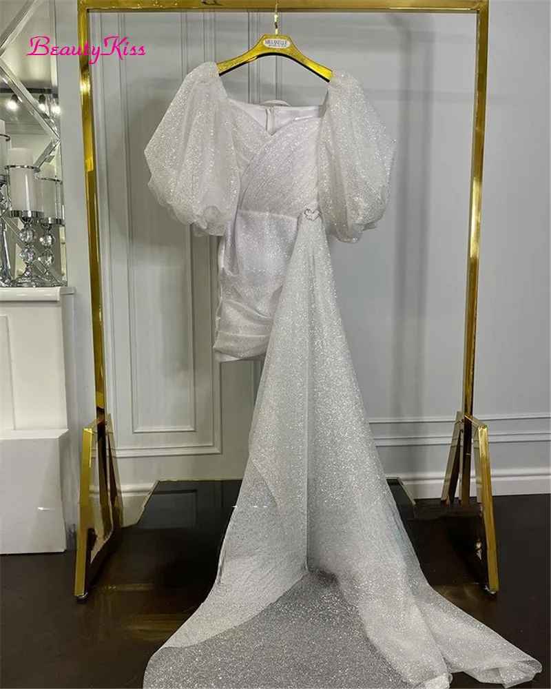 Shimmer Short Wedding Dress Pu - Women Formal Wear Dubai บทวิจารณ์และราคา