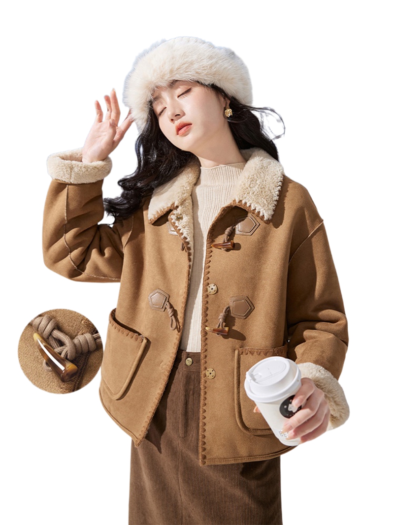 Suede short coat for women's w - Women'S Formal Wear Petite บทวิจารณ์และราคา